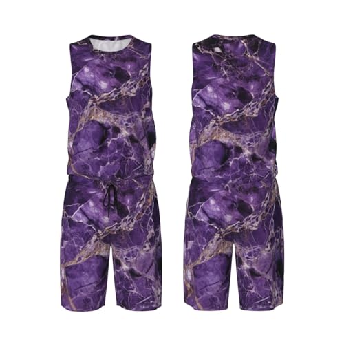 Maillot de basket-ball violet homme gilet et short pour vos matchs de streetball