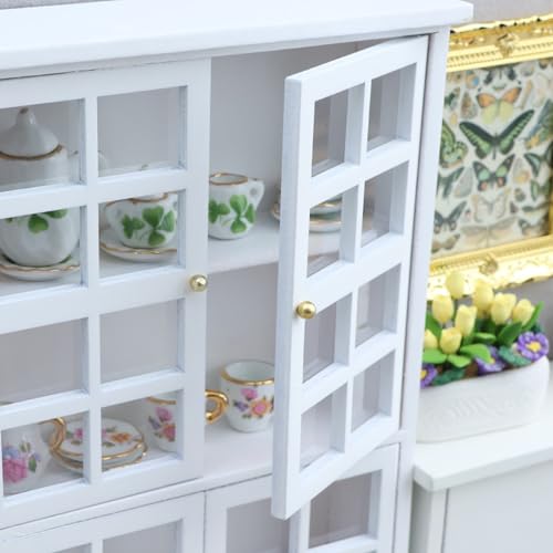 Mueble en miniatura de madera para maquetas de casas de muñecas y figura modelo a escala 1/12 5