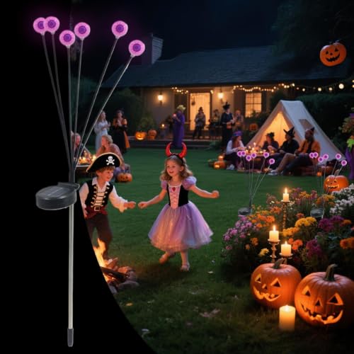 Luces solares de Halloween sin cables para evitar zonas oscuras en jardín 2