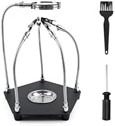 OBDResource Büyüteçli Üçüncü El Lehimleme, Lehim Yardımcısı PCB Tutucu Lehim İstasyonu 4 Kollu Yardımcı El L...