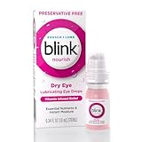 Blink Nourish Preservative-Free Lubricating Eye Drops, with Glycerin for Instant Hydration, Vitamin Infused Relief, Replenishes and Refreshes Eyes, 0.33 FL Oz