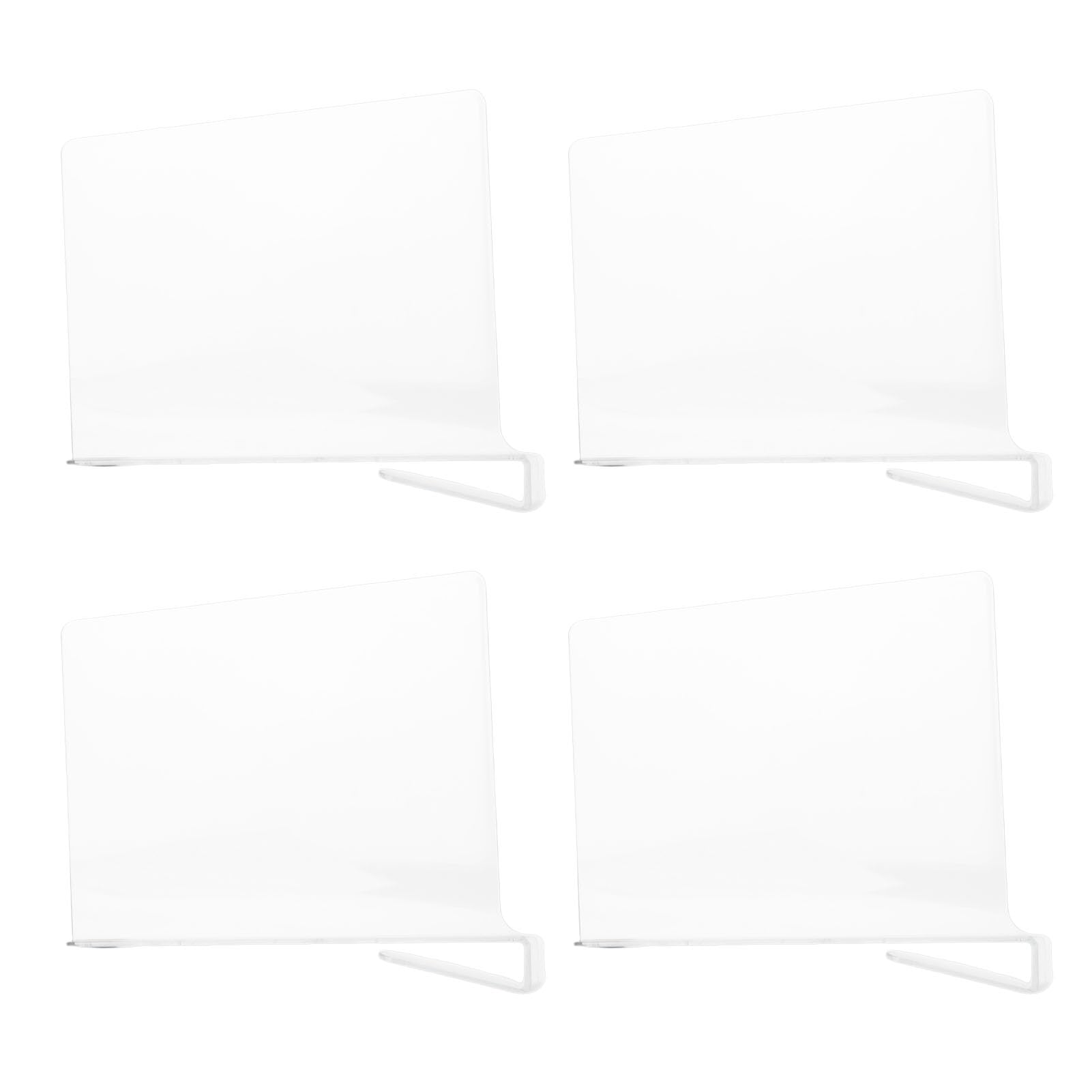 Divisores de Estantes de Acrílico Transparente, Paquete de 12 Organizadores Verticales de Armario para Estantes con Ajuste Ajustable para Camisetas, Bolsos, Bolsos y Gabinetes