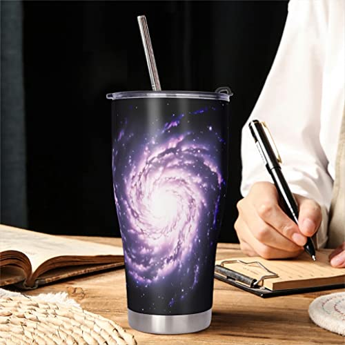 Rosa Galaxie - Taza térmica de acero inoxidable con doble pared aislada al vacío, taza de café con tapa, a prueba de… - Imagen 7