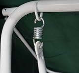 DEGAMO Hollywoodschaukel 3-sitzer, Gestell Weiss, Bezüge Bordeaux/Weiss - 3