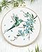 ERKOON Embroidery Kit for Beginners, Hummingbird and Flower Cross Stitch Set for Include Embroidery Cloth Hoops Threads for Craft Lover Hand Stitch with Embroidery Skill Techniques (Green Hummingbird)