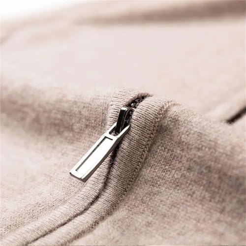 Men Casual Outings Stylish Solid Wool Vest Slim Crew Neck Zip Waistcoat Cardigan with Pocket2