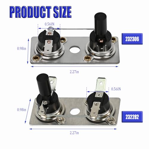 Image of 232282 12VDC 232306 120VAC RV Water Heater Thermostat Limit Switch Kit Replacement for Suburban Heater