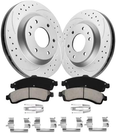 Kit Freni Completo Per Chevy Trailblazer, GMC Envoy - Dischi Anteriori 12.01" E Posteriori 12.80", Pastiglie Ceramiche, 10 Pezzi - Foto 1