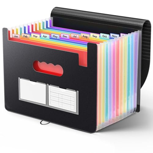 Reviews de Organizadores de documentos - solo los mejores. 40 Carpeta de Archivos Organizadora Expandible, Organizador de Carpetas Acordeón, 25 Bolsillos Carpeta Expansible, Organizador Mensual Portátil para Recibos de Impuestos,...