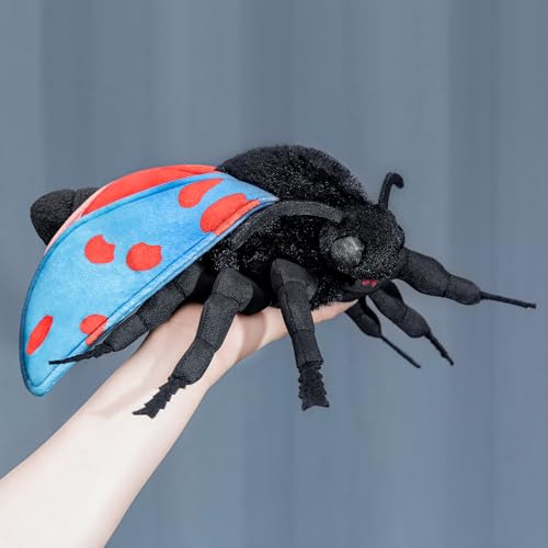 lilizzhoumax blue cinnabar moth Plush Toy 27cm/11inch Realistic Stuffed Animal Moth Plush Toy Cute Super Soft Insect Silk Moth Home Decoration Animal Toys Gift for Kids Boys Girls - Image 4
