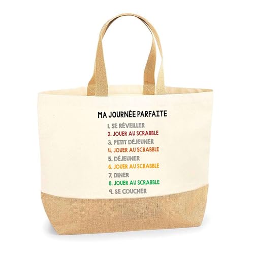 Sac scrabble Planetee en coton et toile de jute de qualité supérieure