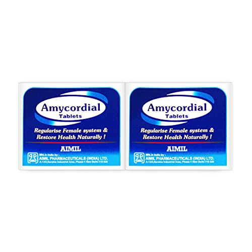 Image of AIMIL Amycordial Tablets - 30 Tablets (Pack of 2) | Female Health Restorative | Contains Shatavari, Amla, Guduchi, Methi and more