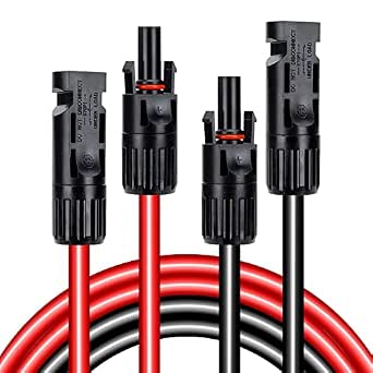 YOSOO câble solaire avec connecteur 1 paire de fils de panneau solaire
