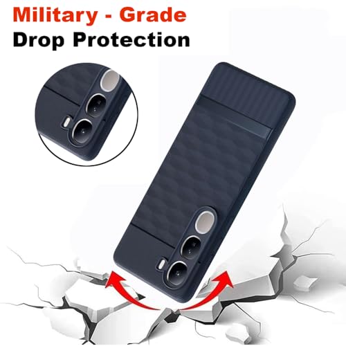 Image of Shockproof Case for Vivo Y300 5G / V40 Lite 5G | Full Camera Protection | TPU Flexible Back Cover for Vivo Y300 5G / V40 Lite 5G (Steel Blue)