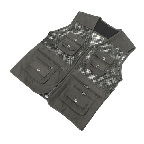 Chaleco para hombre KOMBIUDA transpirable con múltiples bolsillos ajustable de poliéster