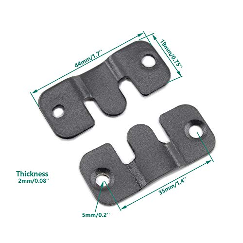 Image of 8 Pack Z-Clips Flush Mount Bracket, Heavy Duty Picture Hanger Wall Mounting Bracket, Hardware Kit with Screws and Interlocking Wall Mount Hardware for Hanging Mirrors,Panels Small