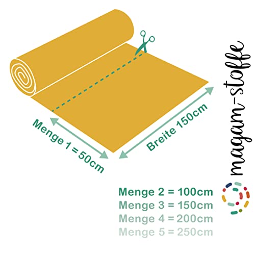 MAGAM-Stoffe Sophie Baumwollstoff Uni 100% Baumwolle Oeko-Tex Meterware 50cm (01. Weiß)