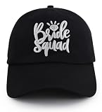Kpainath Bride Squad Hat, Team Bride Accessories, Bachelorette Party Favors, Funny 3D Embroidery Cotton Baseball Cap, Bridesmaid Gifts for Wedding Day, Destination Wedding, Honeymoon