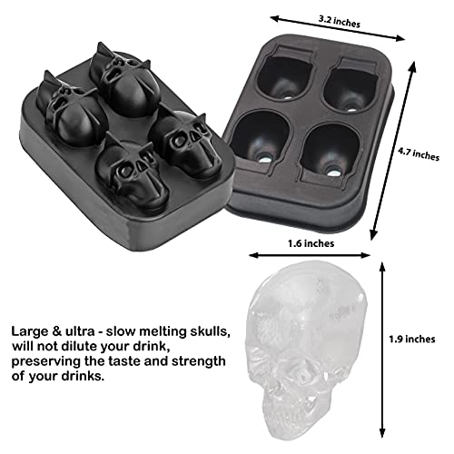 Bahoki Essentials Ice Molds - Silicone Ice Cube Tray With Lid - Easy Fill And Release Ice Maker - Great For Parties And Events #TOP5