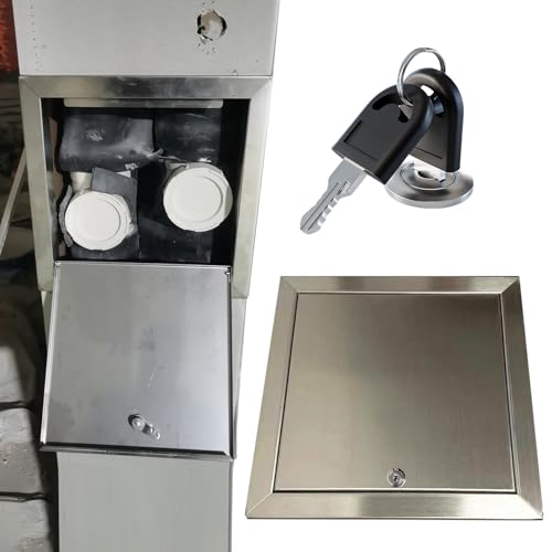 Cache-trou pour tuyaux et gaines avec panneau d'accès étanche - 2