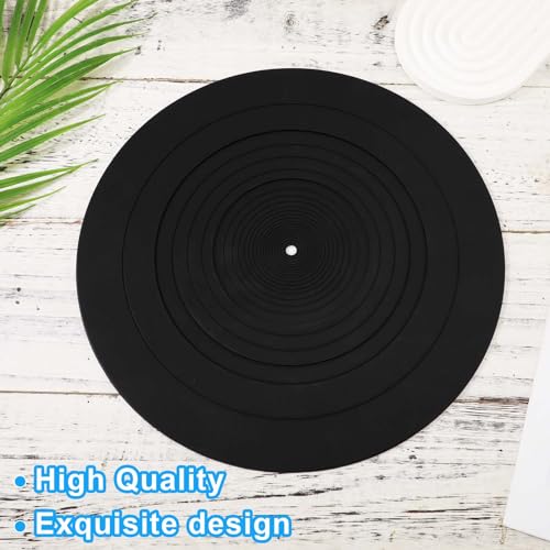 30cm Plattenteller Matte, Silikon Slipmat Plattenspieler Antistatisch Plattenspieler Pad für Alle LP Vinyl Schallplattenspieler Heim Vinyl Schallplattenmatten Ersatzzubehör
