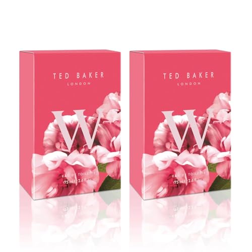 Ted Baker W Eau de Toilette Duo Pack for Women & Teens, Fruity Floral Rose & Orchid Perfume, Vegan Cruelty-Free, Long-Lasting Fragrance, 2 x 2.54 fl oz