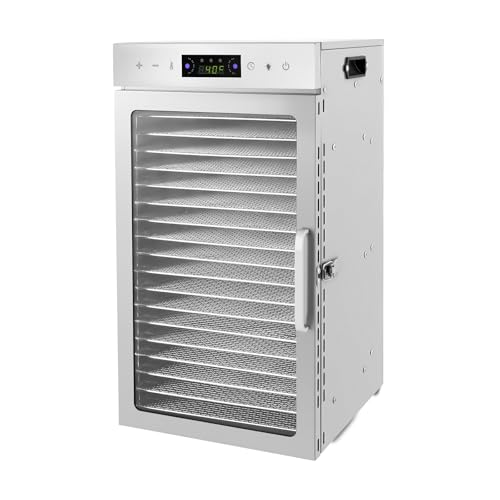 JLYNOWPT 18-Layer Food Dehydrator Machine, 800W Commercial Food Dehydrated Dryer with 24H Timer Fruit Dryer Machine with Touch-Control LED Display for Home Jerky Herbs Meat Beef Fruit Vegetables