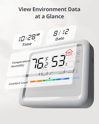 SwitchBot Pro Bluetooth Temperature and Humidity Monitor - Wireless Hygrometer with App Control, 393ft Range, Free Data Export
