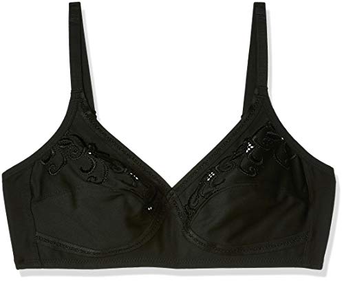 Image of Marks & Spencer Womens Cotton Blend Non Padded Non Wired Cross Over Embroidered Bra