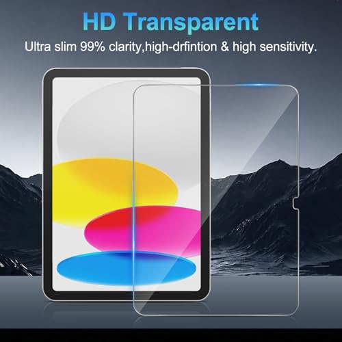 XunyLyee 2 Stück, Panzer Schutz Glas für iPad A16 11. Generation Modell 2025/ iPad 10. Generation Modell 2022 (10.9 Zoll) Displayschutz Schutzfolie
