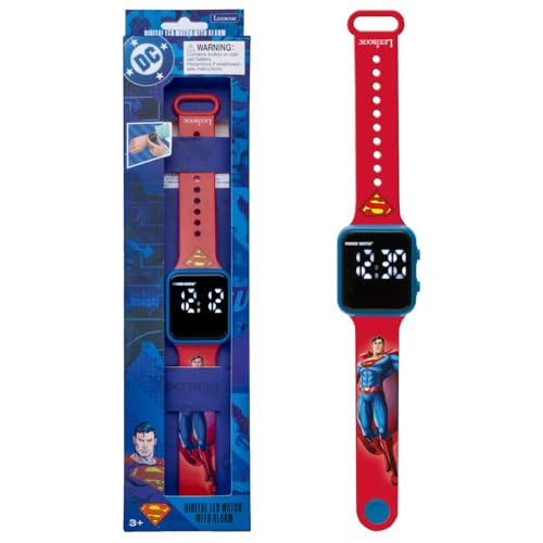 LEXiBOOK, LED Digital Watch Superman, Red/Blue, DMW060SU