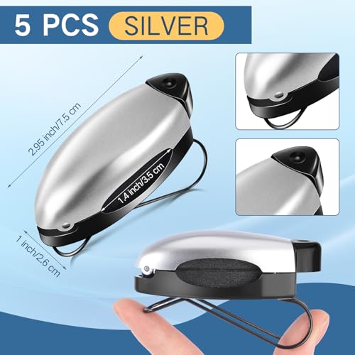 Image of Frienda 5 Pcs Sunglasses Holder for Car Sun Visor Clip, Sunglass Holder for Visor Eyeglasses Mount Ticket Card Clip Car Accessories for Women Men (Silver)