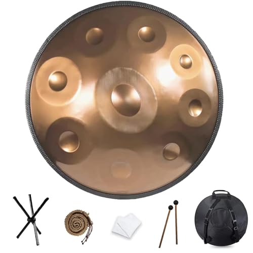 Handpan Drum 9 Notas 22 pulgadas Azul Oro Plata Negro Morado