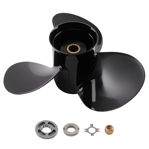 Image of maXpeedingrods 14 X 13 Aluminum Boat Propeller for Mercury Engines 60HP 75HP 80HP 90HP 100HP 115HP 125HP, 15 Spline Tooth 3 Blades, RH, Parts No# 48-77340A45
