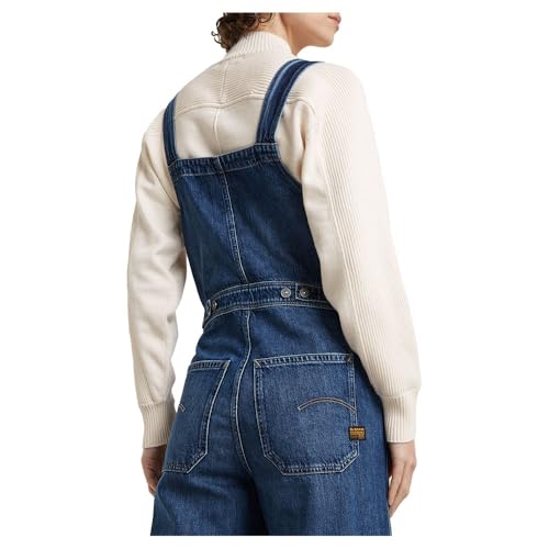 Dungaree G-STAR Straight Leg Zip de mujer en denim negro regular 4