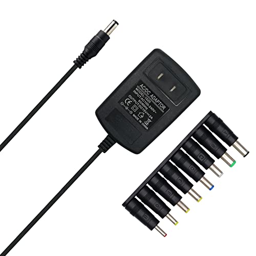 EIKS AC-DC 15V 2A(Max) Wall Charger Power Supply Switching Adapter with Plug 5.5 x 2.5mm / 5.5 x 2.1mm