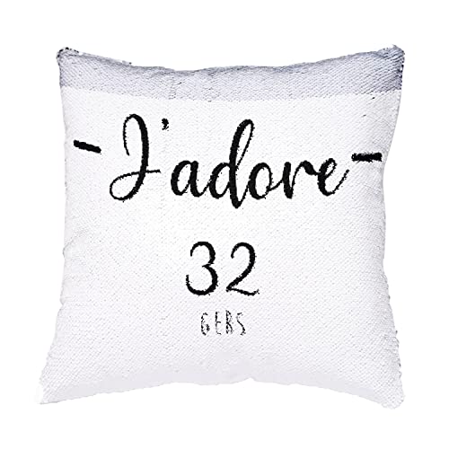 Coussin sequin doré J'adore 32 Gers déco salon tendance - 4