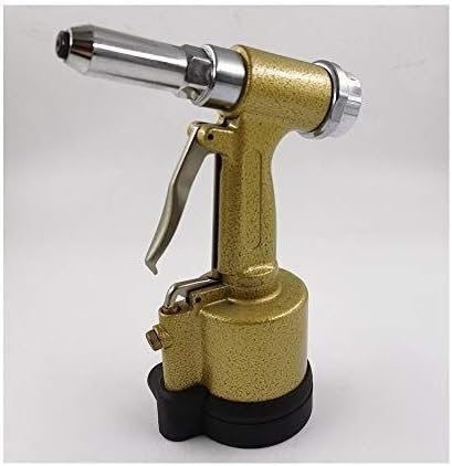 High Strength Pneumatic Rivet Gun, Vertical Rivet Gun, Home Decoration Nail Gun, Pull Nail Stroke 16mm Multifunction and Ergonomic Pneumatic Riveted Nut (Color : Yellow)