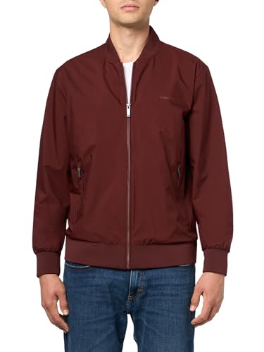 Image of Calvin Klein Men's Matte Logo Zip Bomber Jacket