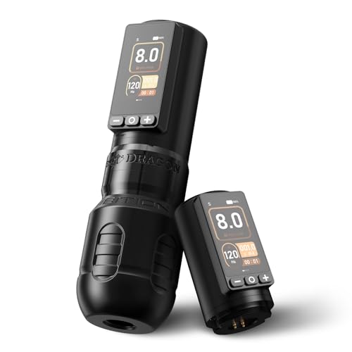 Ambition Wireless Tattoo Machine 2400mAh Rotary Tattoo Cartridge Pen Gun with Brushless Motor for Tattoo Artist