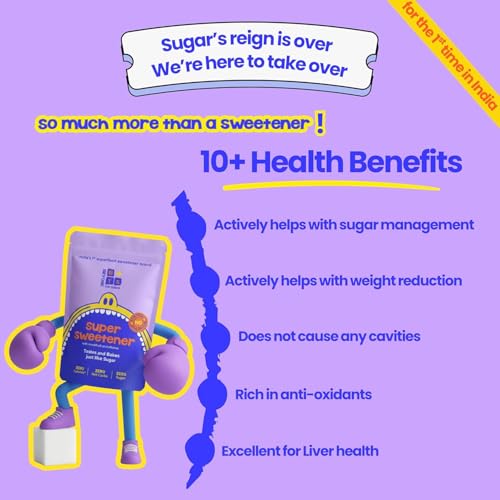 Image of Beyond The Sugar Monkfruit Super Sweetener Powder | Monk Fruit and Allulose | No Erythritol | 0 Glycemic Index, 0 Calories | Keto & Diabetic Friendly | 300GM