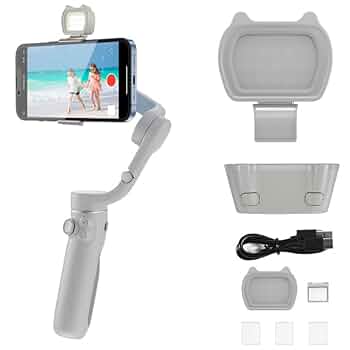【お得セット】DJI OM6 OSMO MOBILE 6 補助ライト　ジンバル Amazon | DJI ジンバル Osmo Mobile 6 スレートグレー【国内正規