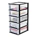 Iris Ohyama, Kunststoff Schubladenbox mit 5 flachen Schubladen, Schwarz, Easy-Pull-System, A4, A5 & A6 Format, Schreibtisch Organizer für Büro, Schule, Schreibwaren, BPA-frei, Schubladenschrank, Baby,Schwarz günstig Kaufen-Iris Ohyama, Kunststoff Schubladenbox mit 5 flachen Schubladen, Schwarz, Easy-Pull-System, A4, A5 & A6 Format, Schreibtisch Organizer für Büro, Schule, Schreibwaren, BPA-frei, Schubladenschrank,