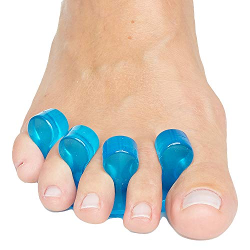 ZenToes Gel Toe Separators for Pedicure, Nail Polish, Toenail Trimming - Set of 2 Toe Spacers (Blue)