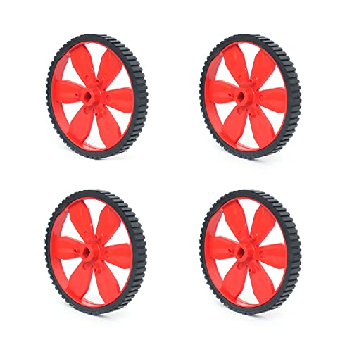 Image of Electronic spices 70X10 MM Pack of 4 Bo Robotic Wheel For Motor Toy Car Electronic School Collages Projects (70X10 MM)