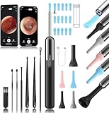 Ear Wax Removal, Ear Cleaner with Camera and Light, Ear Wax Removal Kit, Ear Wax Removal Tool Camera with 1080P, Ear Cleaning Kit with Spoons, Ear Camera for iOS & Android