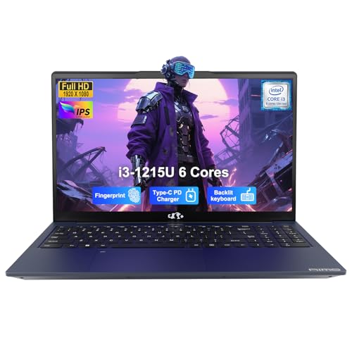 Image of NIMO 15.6 inch IPS FHD-Student-Laptop, Intel i3-1215U (6 Cores Up to 4.4 GHz, Beats R5 7520U) 8GB RAM 128GB SSD with 65W Fast PD 2-Yr Warranty 180 View Wi-Fi 6 Backlit KB Fingerprint Bluetooth 5.2 Win 11