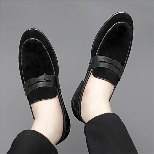 Men's Loafers Shoes Round Toe Suede Vamp Loafers Flexible Anti-Slip Lightweight Outdoor Slip On4