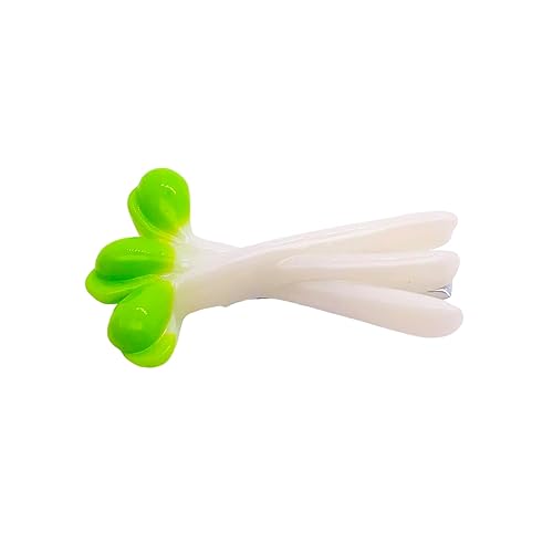 Miniatura 7 de 2 pinzas para el cabello de simulación de brotes de frijoles verdes, divertidos clips de flequillo lateral, accesorios para el cabello para mujeres