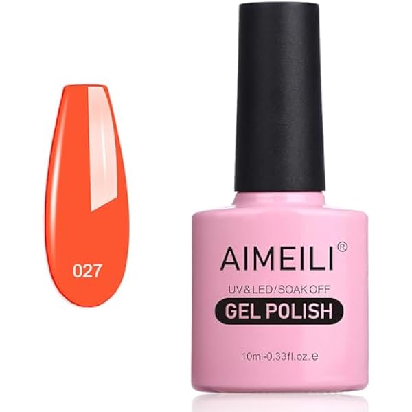 AIMEILI Soak Off UV LED гель-лак для ногтей — Orange Sweetie (027) 10 мл